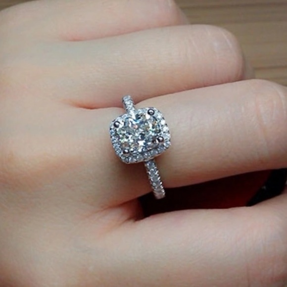 CC Sterling Silver Rings For Women Wedding - Picture 4 of 5